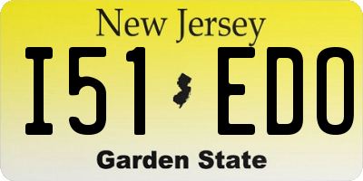 NJ license plate I51EDO