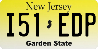 NJ license plate I51EDP