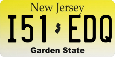 NJ license plate I51EDQ