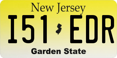NJ license plate I51EDR