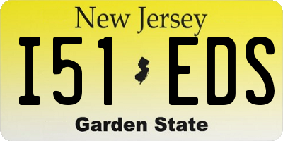 NJ license plate I51EDS