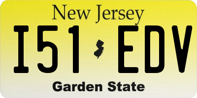 NJ license plate I51EDV