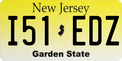 NJ license plate I51EDZ