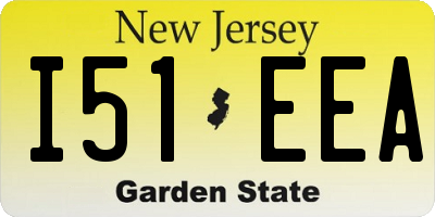 NJ license plate I51EEA