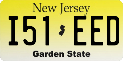 NJ license plate I51EED