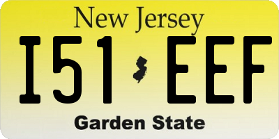 NJ license plate I51EEF