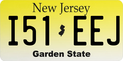 NJ license plate I51EEJ