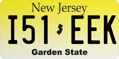 NJ license plate I51EEK