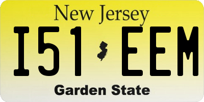 NJ license plate I51EEM