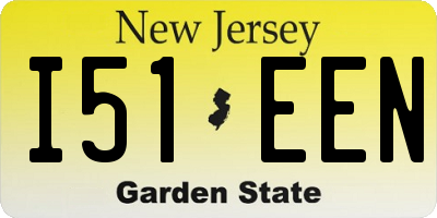 NJ license plate I51EEN