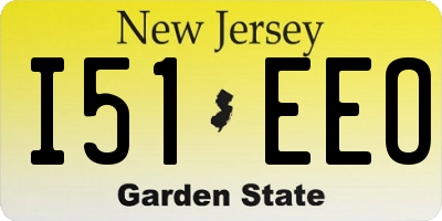 NJ license plate I51EEO
