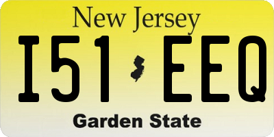 NJ license plate I51EEQ