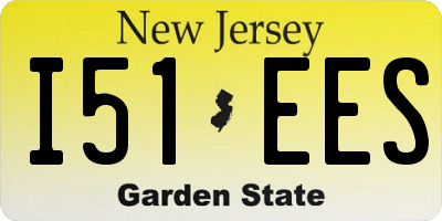 NJ license plate I51EES