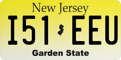 NJ license plate I51EEU