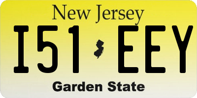 NJ license plate I51EEY