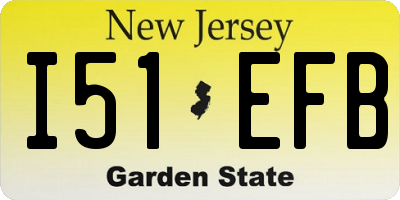 NJ license plate I51EFB
