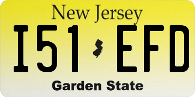 NJ license plate I51EFD