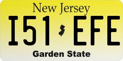 NJ license plate I51EFE