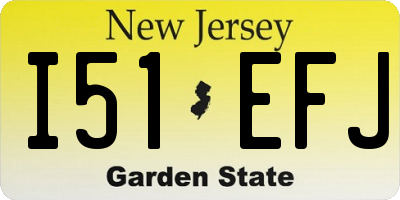 NJ license plate I51EFJ