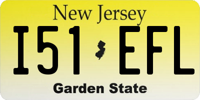 NJ license plate I51EFL