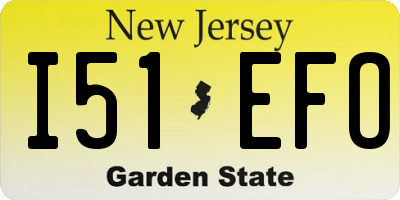 NJ license plate I51EFO