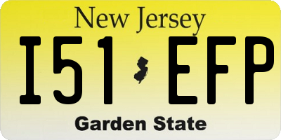 NJ license plate I51EFP