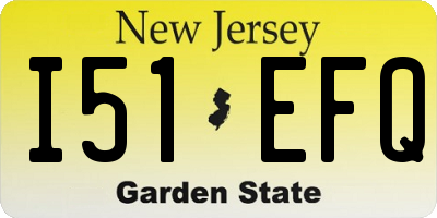 NJ license plate I51EFQ