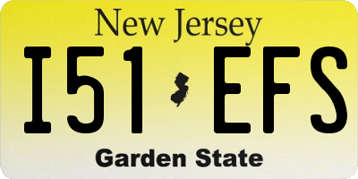 NJ license plate I51EFS