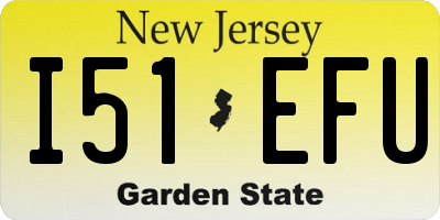 NJ license plate I51EFU