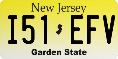 NJ license plate I51EFV