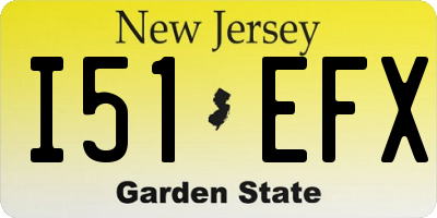 NJ license plate I51EFX