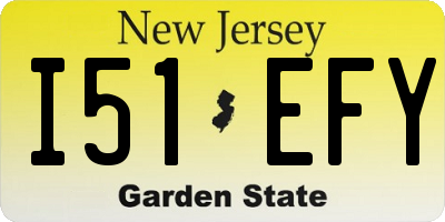 NJ license plate I51EFY