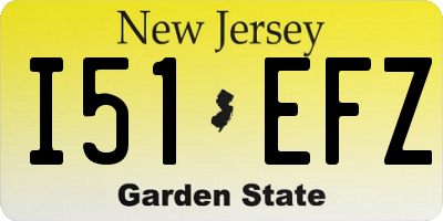 NJ license plate I51EFZ