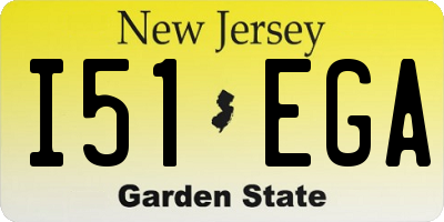NJ license plate I51EGA
