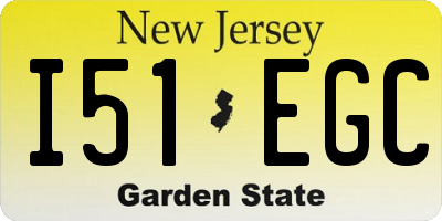 NJ license plate I51EGC