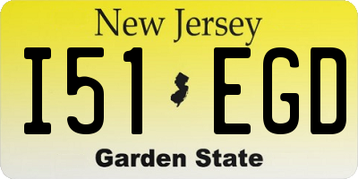 NJ license plate I51EGD