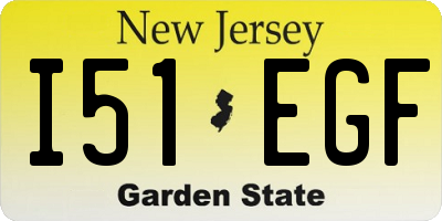 NJ license plate I51EGF