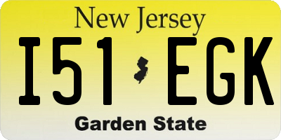 NJ license plate I51EGK
