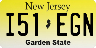 NJ license plate I51EGN