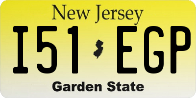 NJ license plate I51EGP