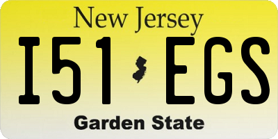 NJ license plate I51EGS
