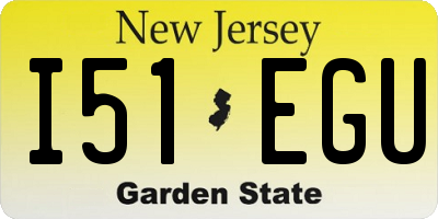 NJ license plate I51EGU