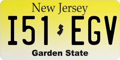 NJ license plate I51EGV
