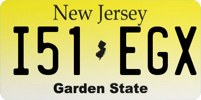 NJ license plate I51EGX
