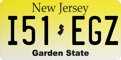NJ license plate I51EGZ