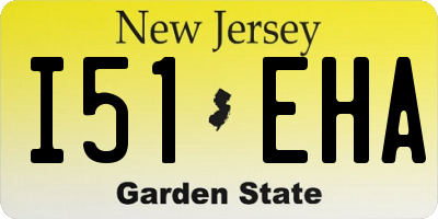 NJ license plate I51EHA