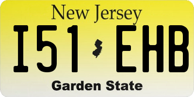 NJ license plate I51EHB