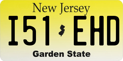 NJ license plate I51EHD
