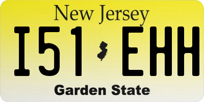 NJ license plate I51EHH