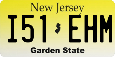 NJ license plate I51EHM